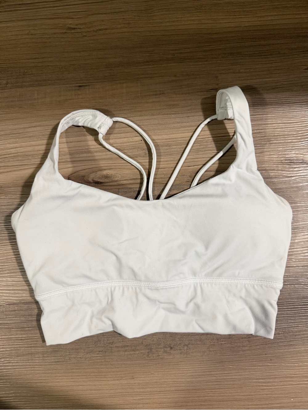 PARAGON White Seamless Sports Bralette with Strappy Back